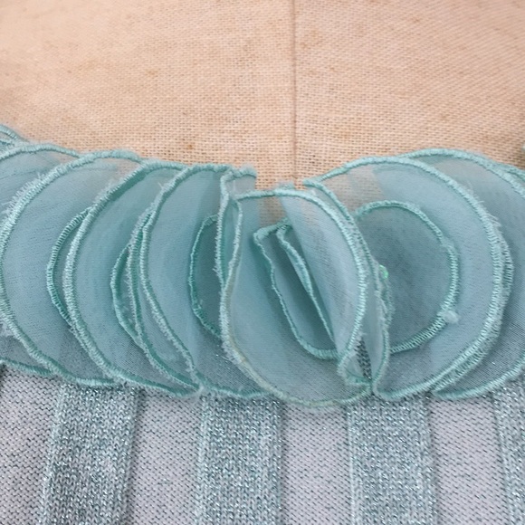 Sandra King Lifestyle Sequins Ruffle Neckline Top - Picture 7 of 11